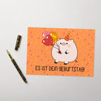 Es ist dein geburtstag ! Piggy birthday Greeting card by La Vie Bien
