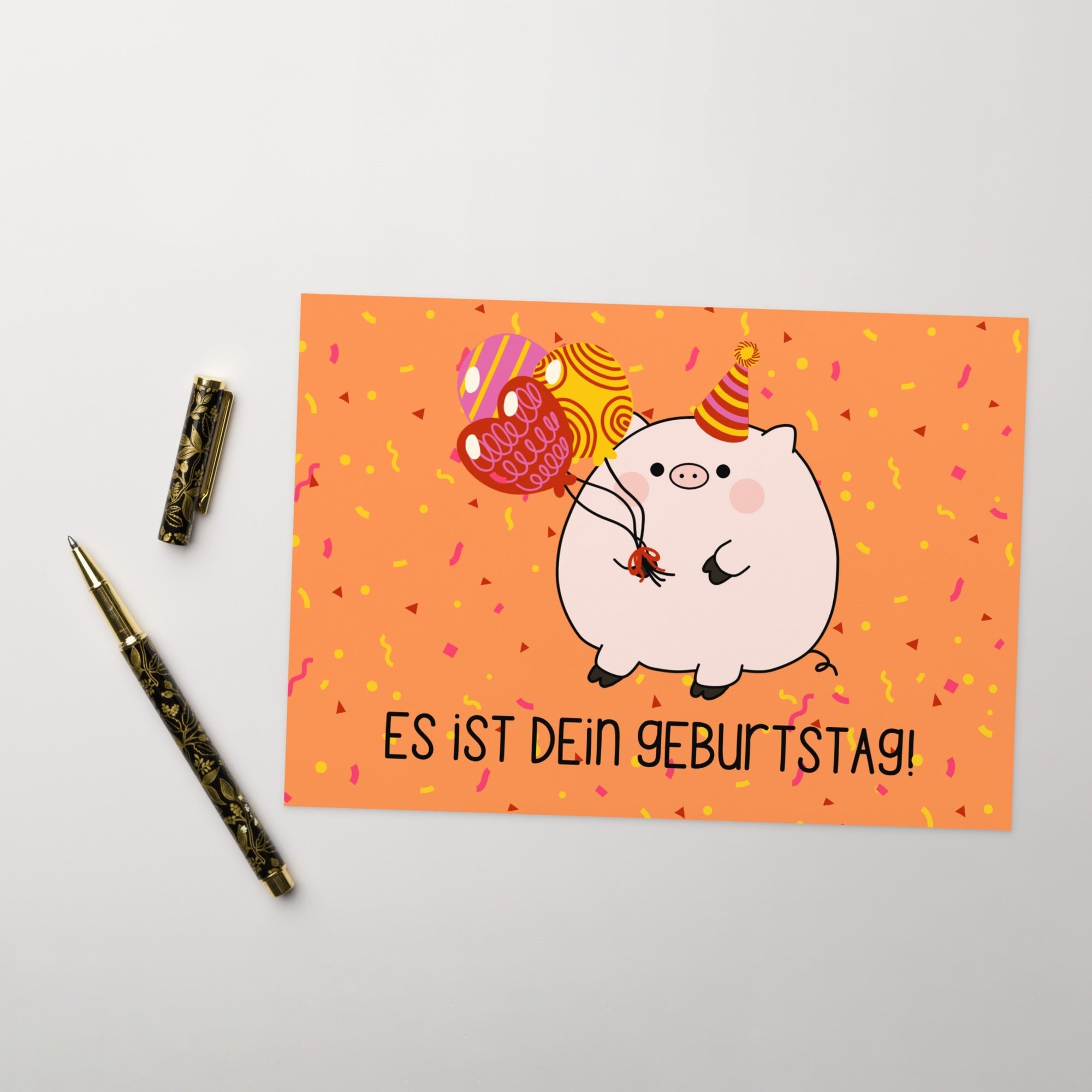 Es ist dein geburtstag ! Piggy birthday Greeting card