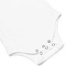 Hallo Welt embroidered Baby short sleeve one piece by La Vie Bien