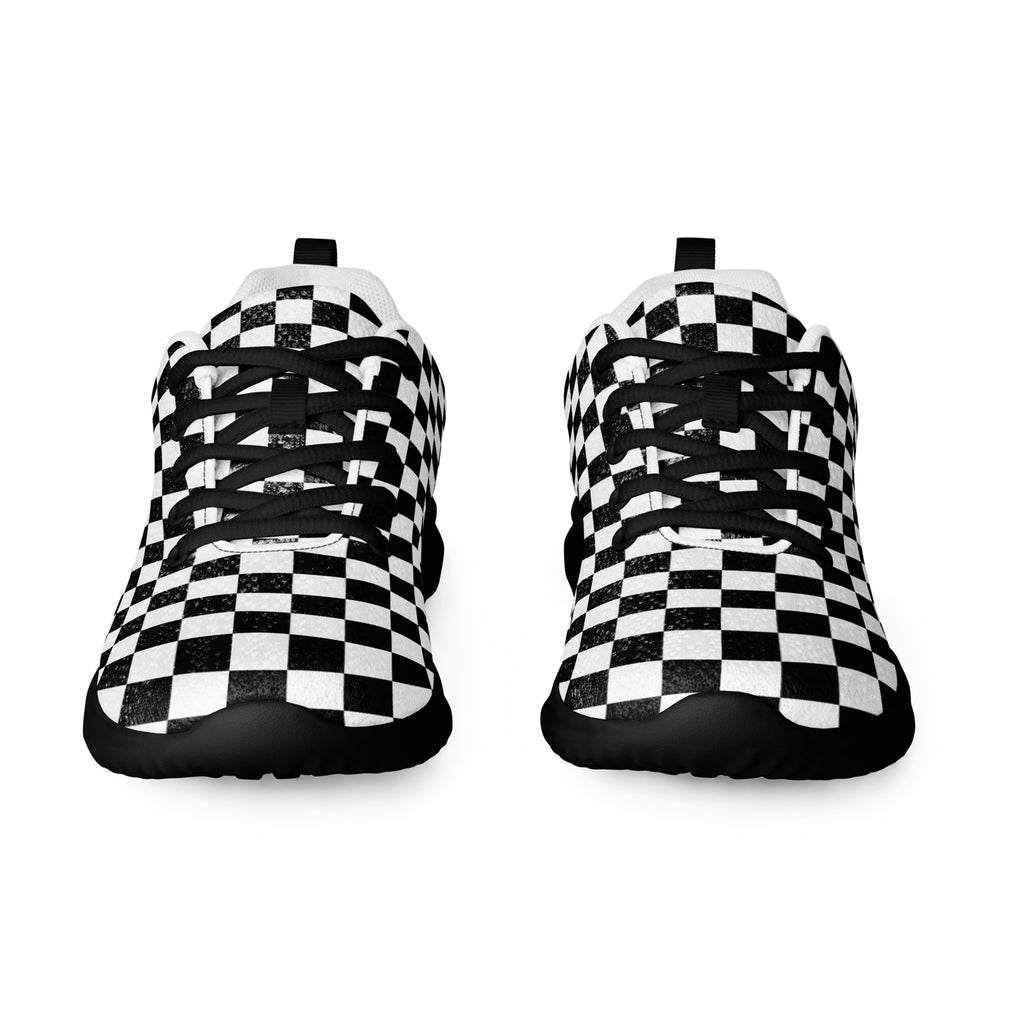 Women’s checkerboard athletic shoes
