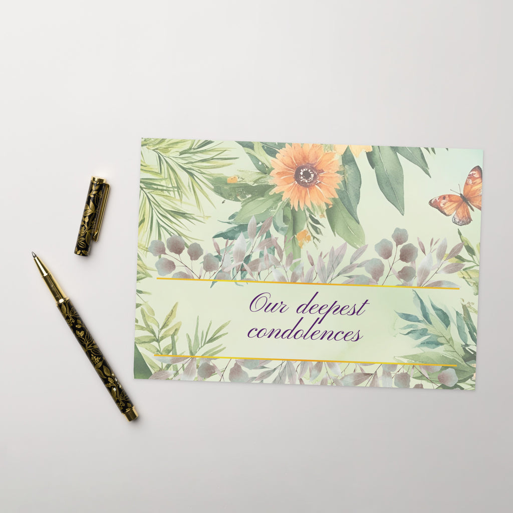 Our deepest condolences Greeting card