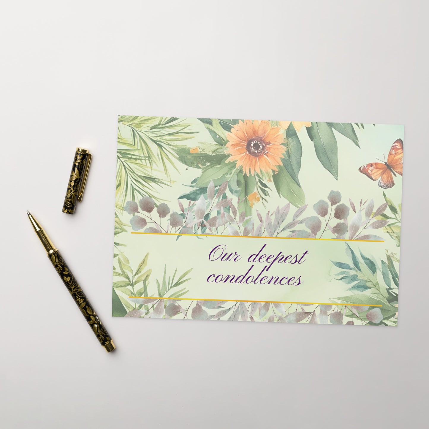 Our deepest condolences Greeting card