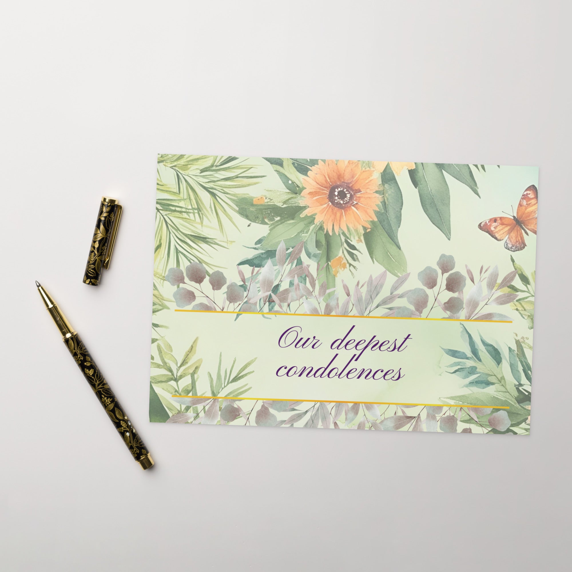 Our deepest condolences Greeting card