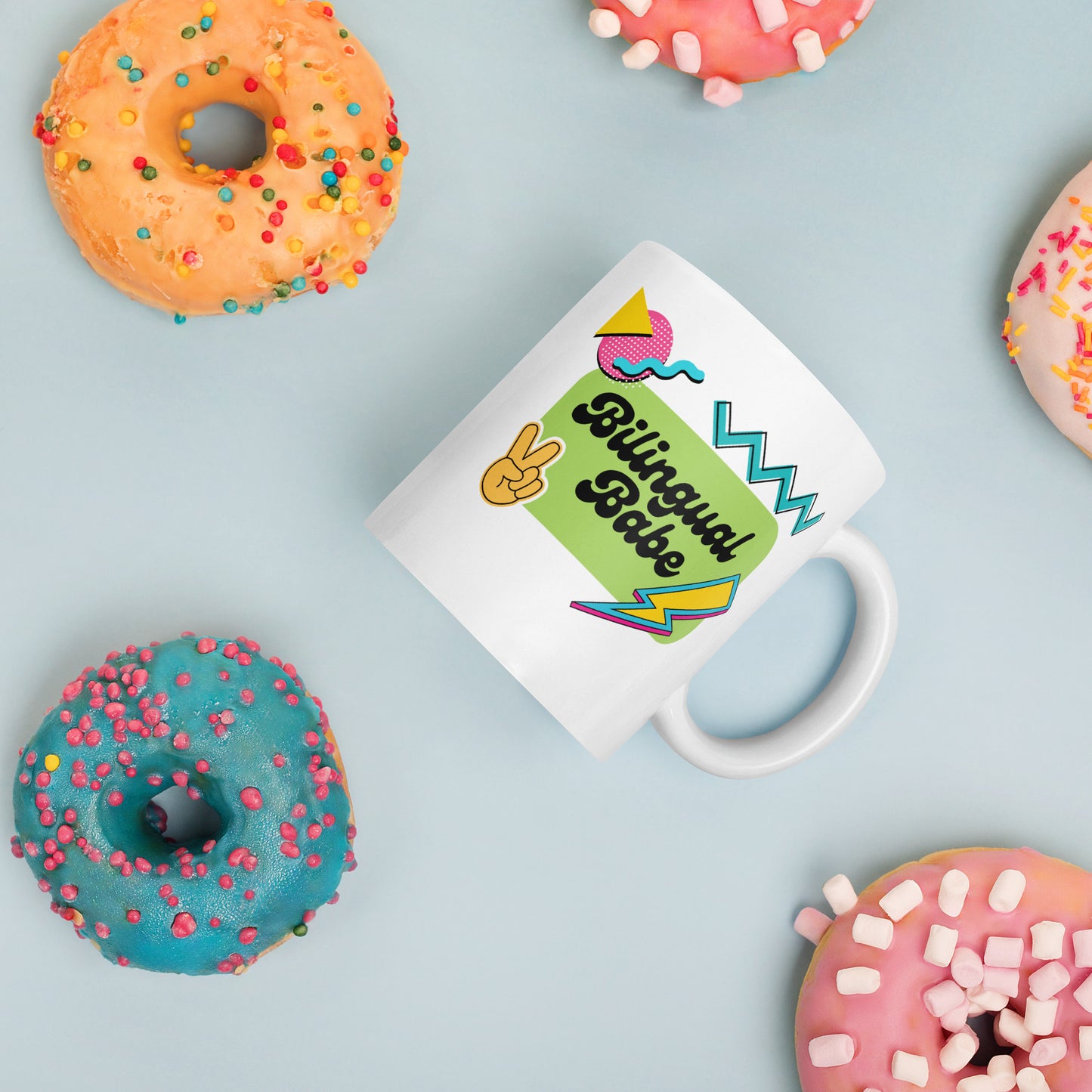 Bilingual Babe glossy mug