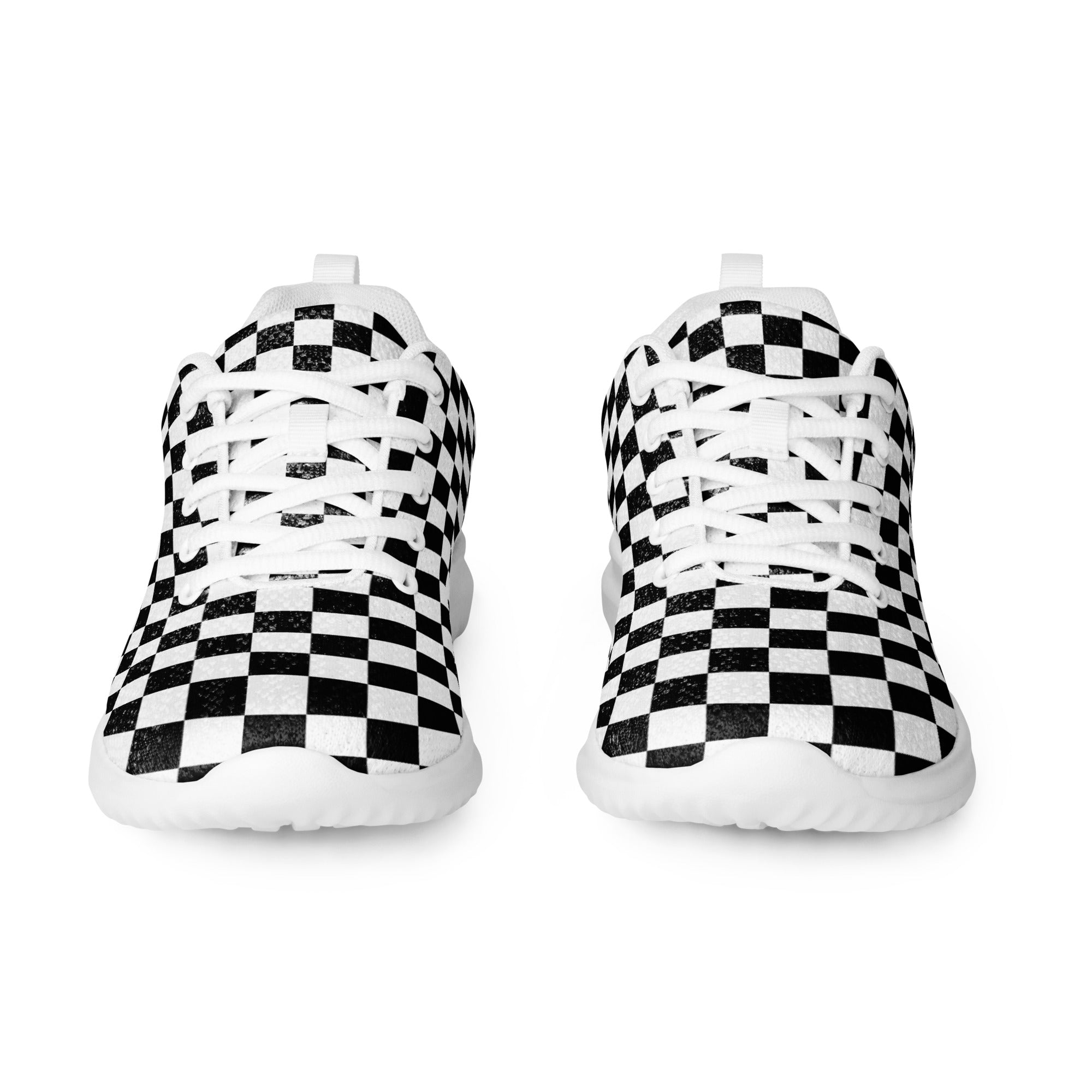 Women’s checkerboard athletic shoes
