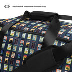 Michigan cities postage stamp Duffle bag by La Vie Bien