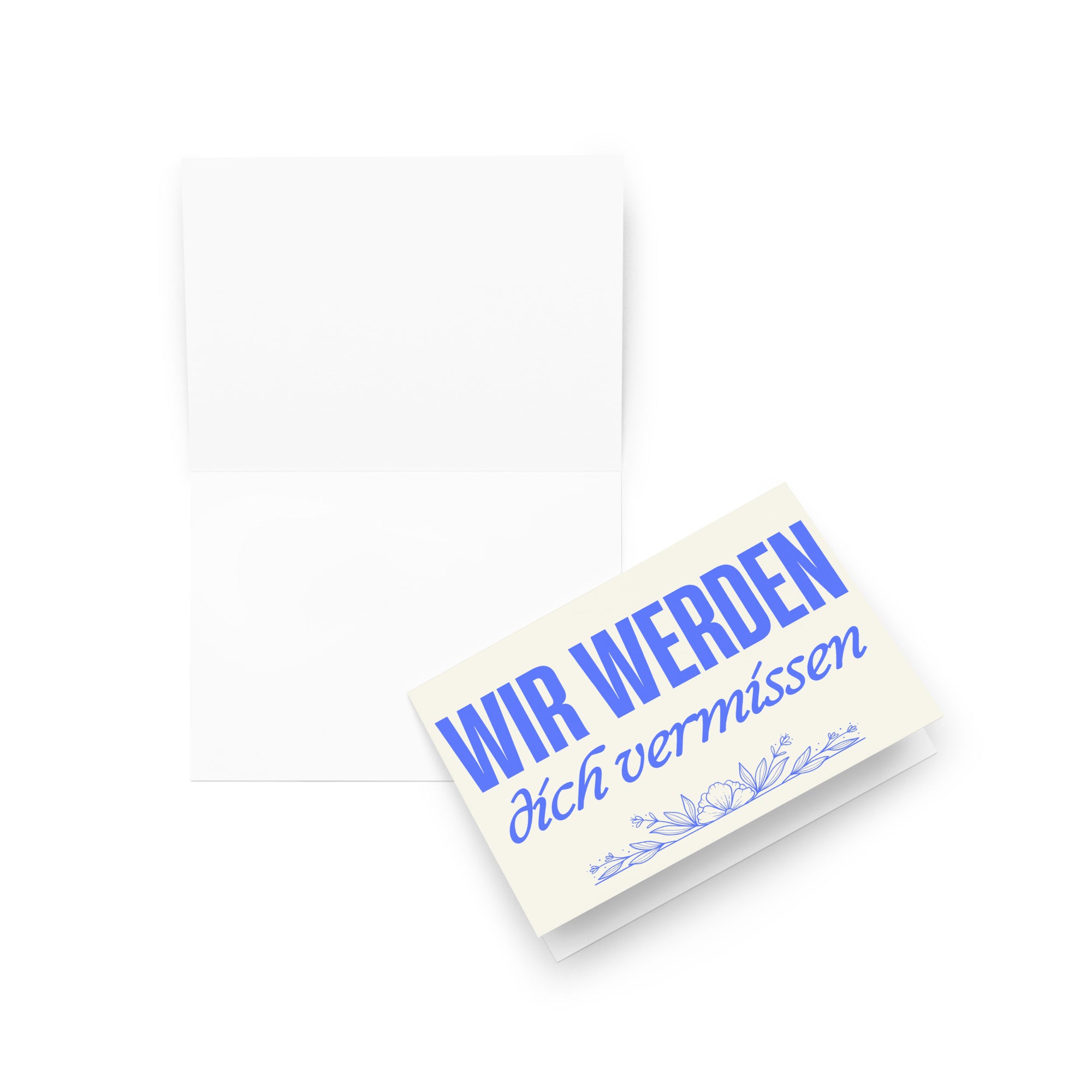 Wir werden dich vermissen Greeting card