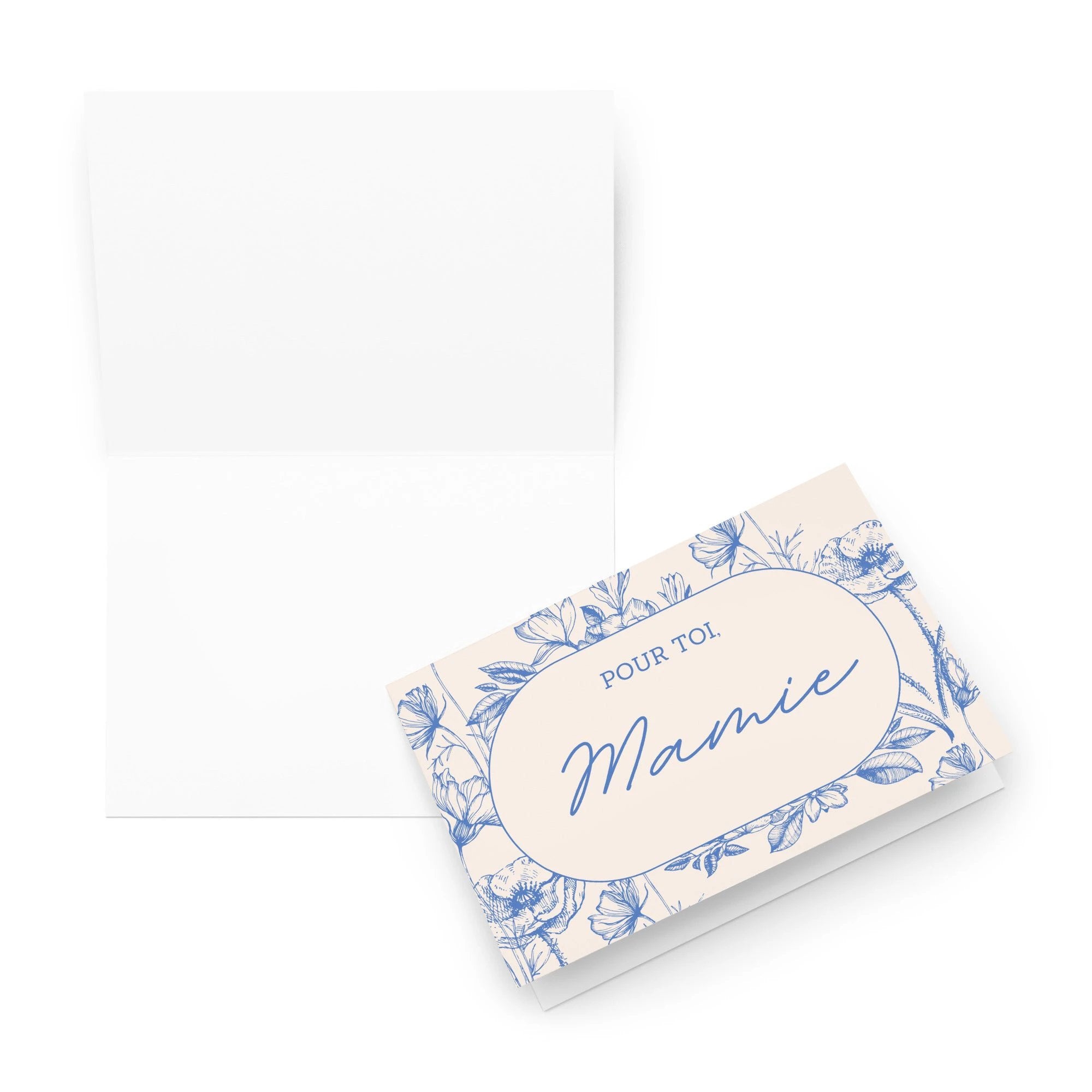 Pour toi, mamie French grandma birthday Greeting card with envelope for special occasions by La Vie Bien