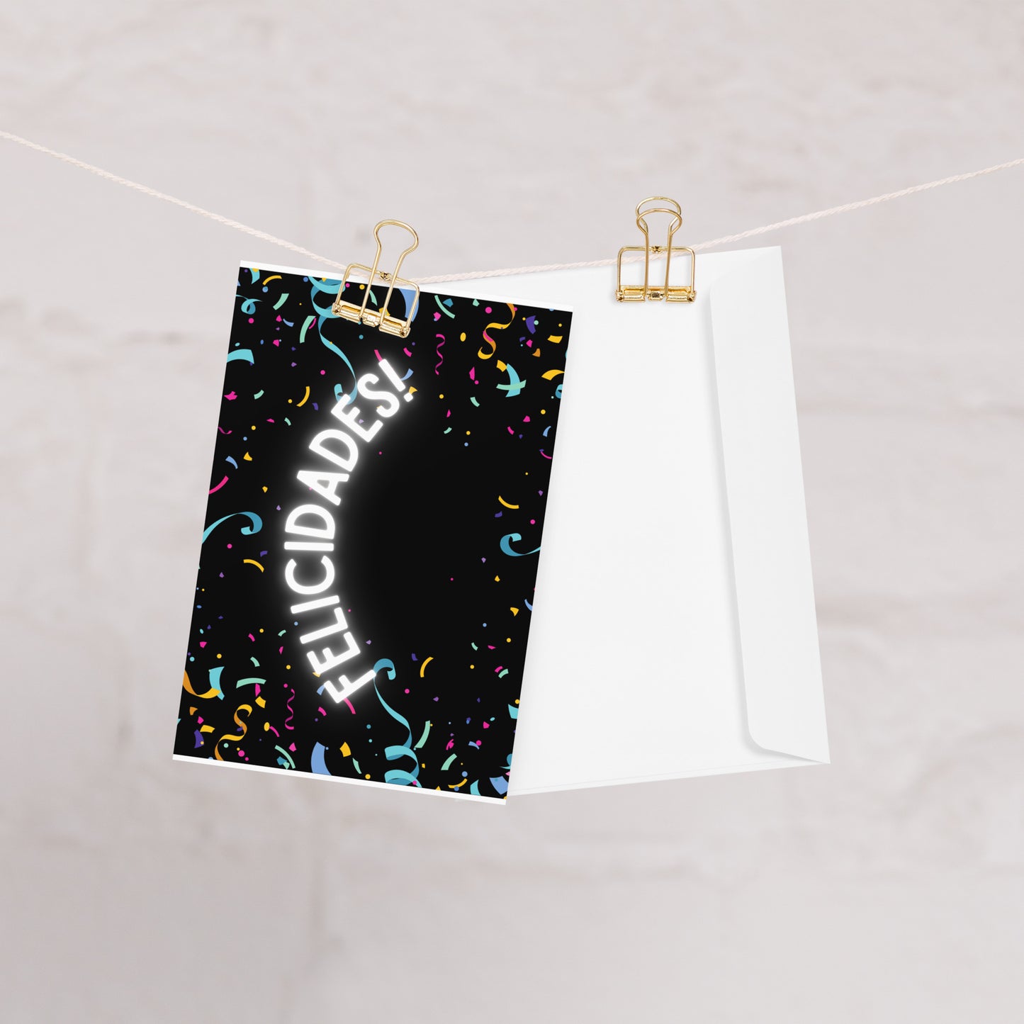Felicidades confetti Greeting card