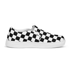 Men’s checkered black and white slip-on canvas shoes by La Vie Bien