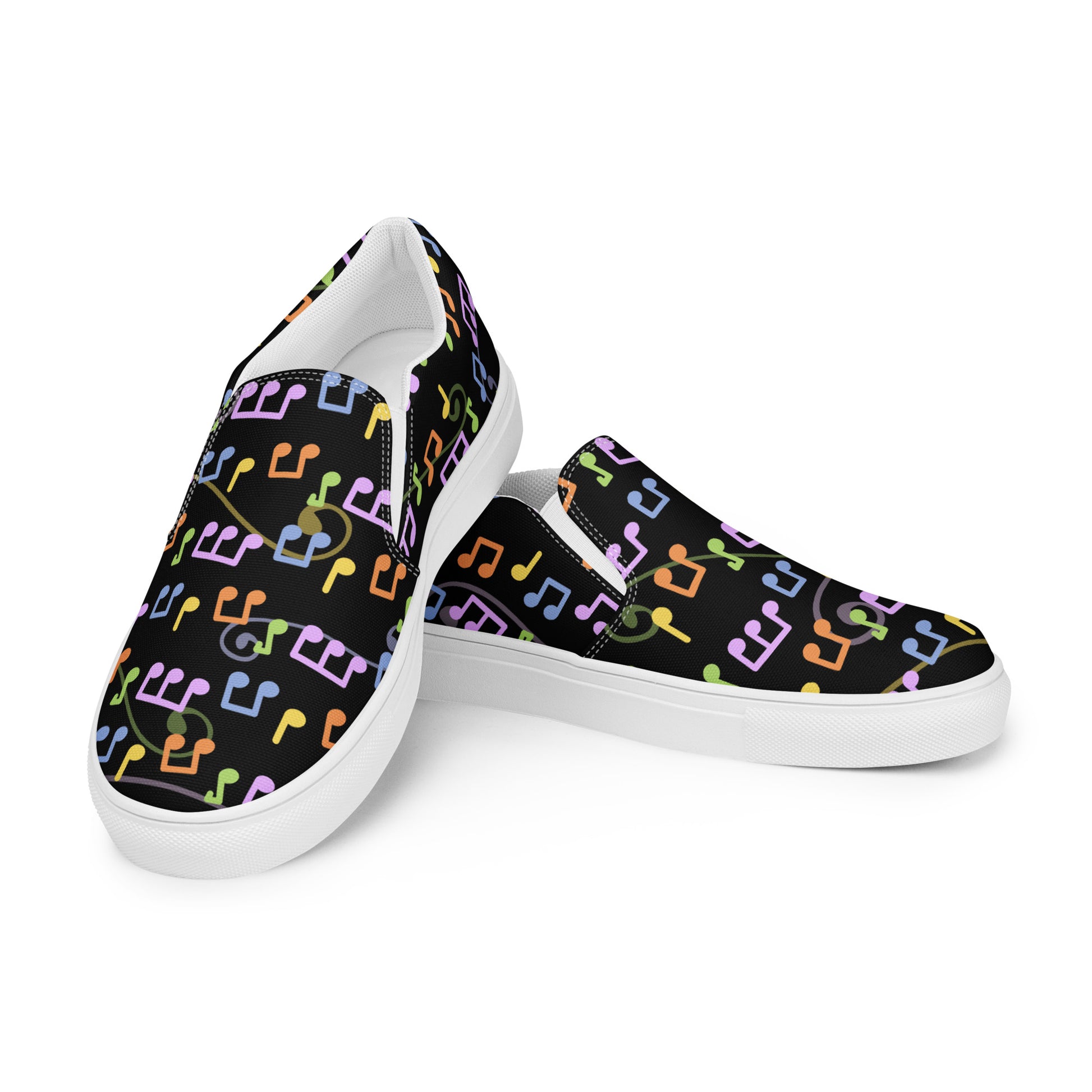 Women’s musical madness slip-on canvas shoes