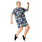 Michigan cities - Blue T-shirt dress by La Vie Bien