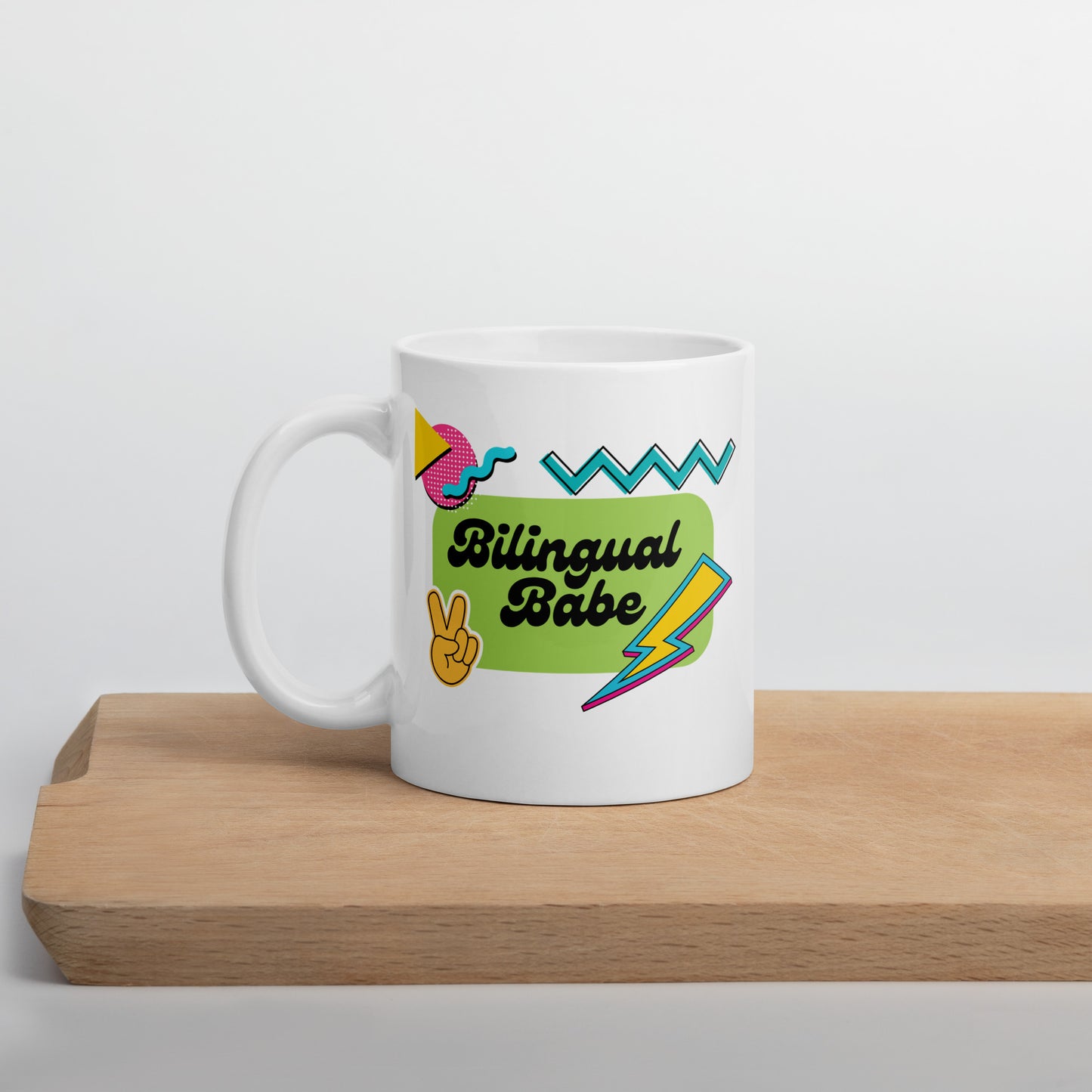 Bilingual Babe glossy mug