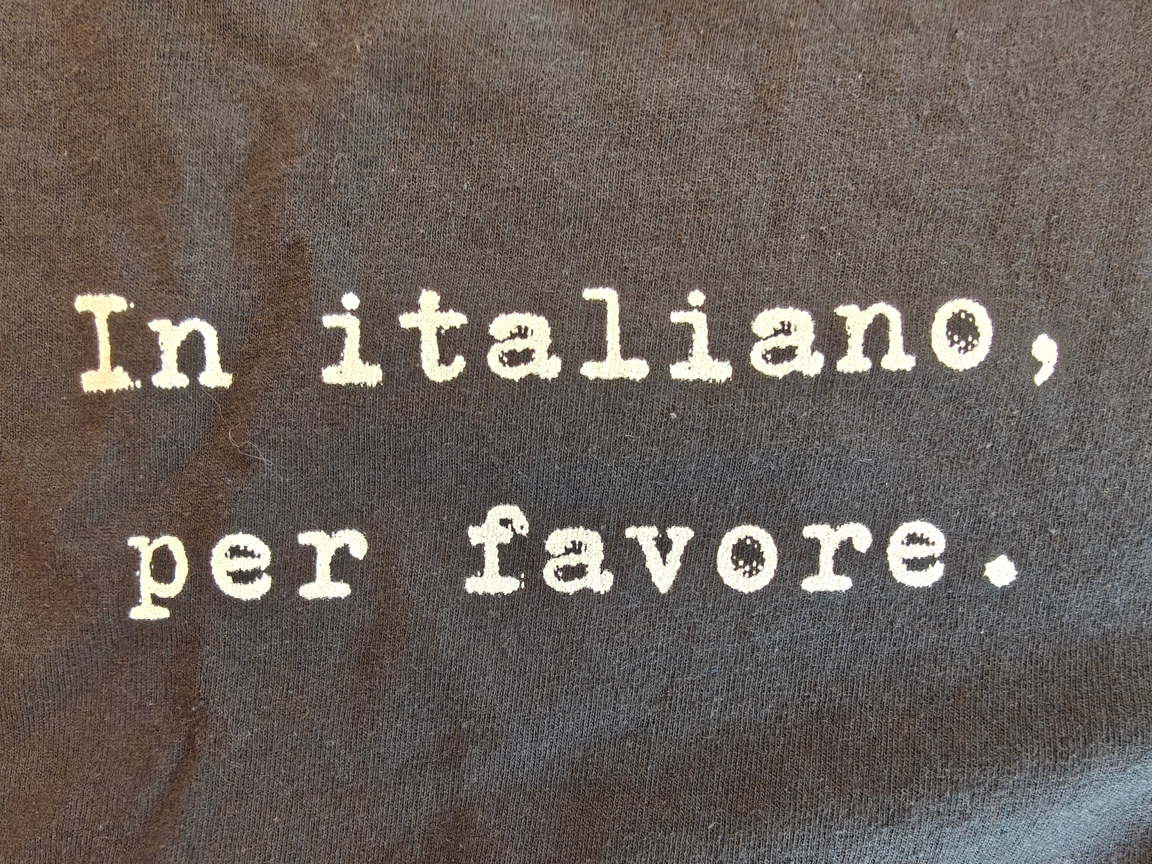 In Italiano, Per Favore. Graphic Tee, Minimalist Italian Phrase T-Shirt