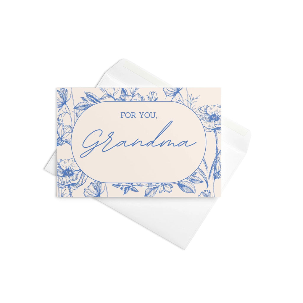 For you, Grandma floral elegant Greeting card with envelope for Grandmother Birthdays by La Vie Bien