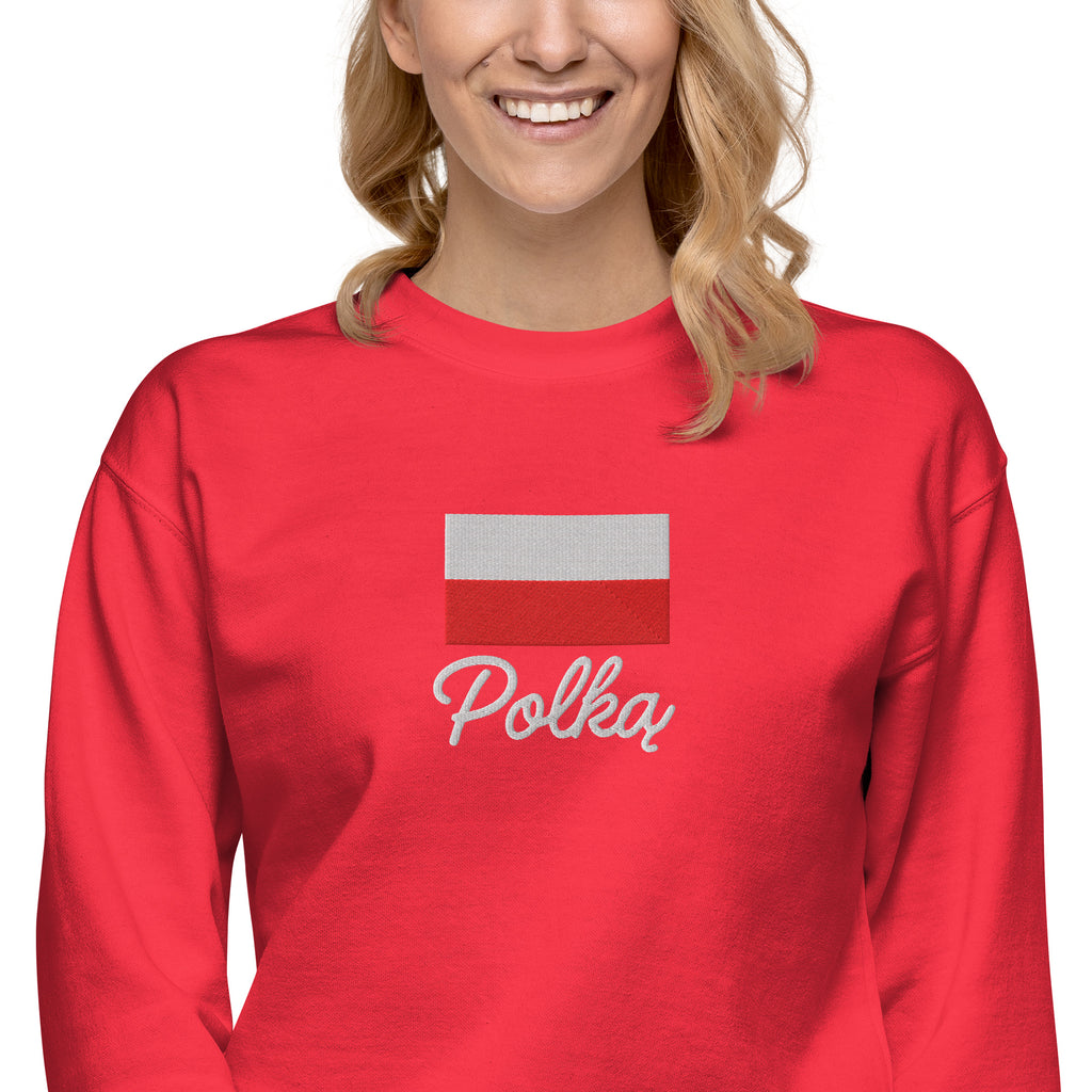 Polką embroidered Polish Premium Sweatshirt