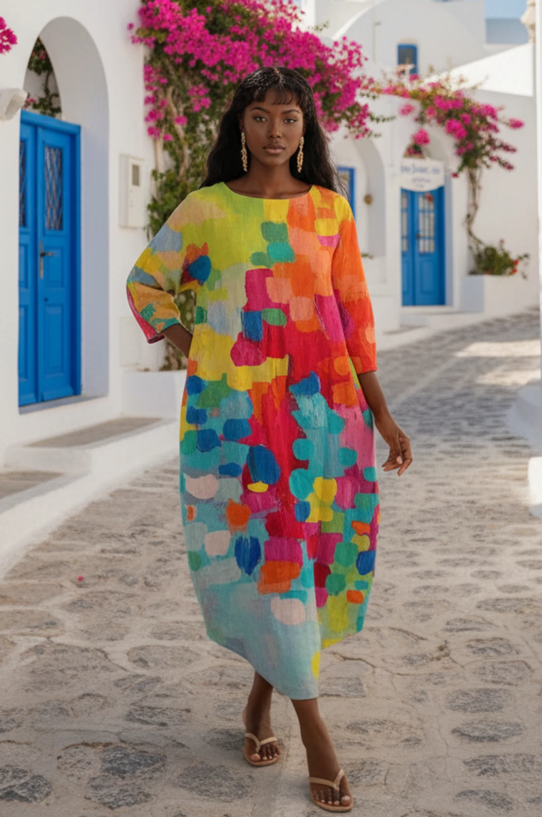 Spring Summer Multi Color Dress by Social Butterfly Collection