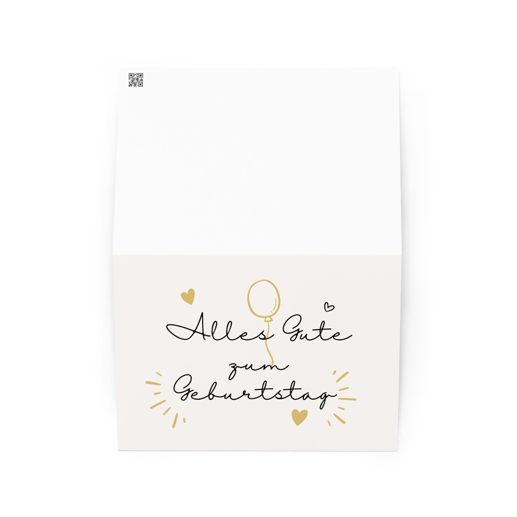Alles gute zum Geburtstag gold balloon Greeting card