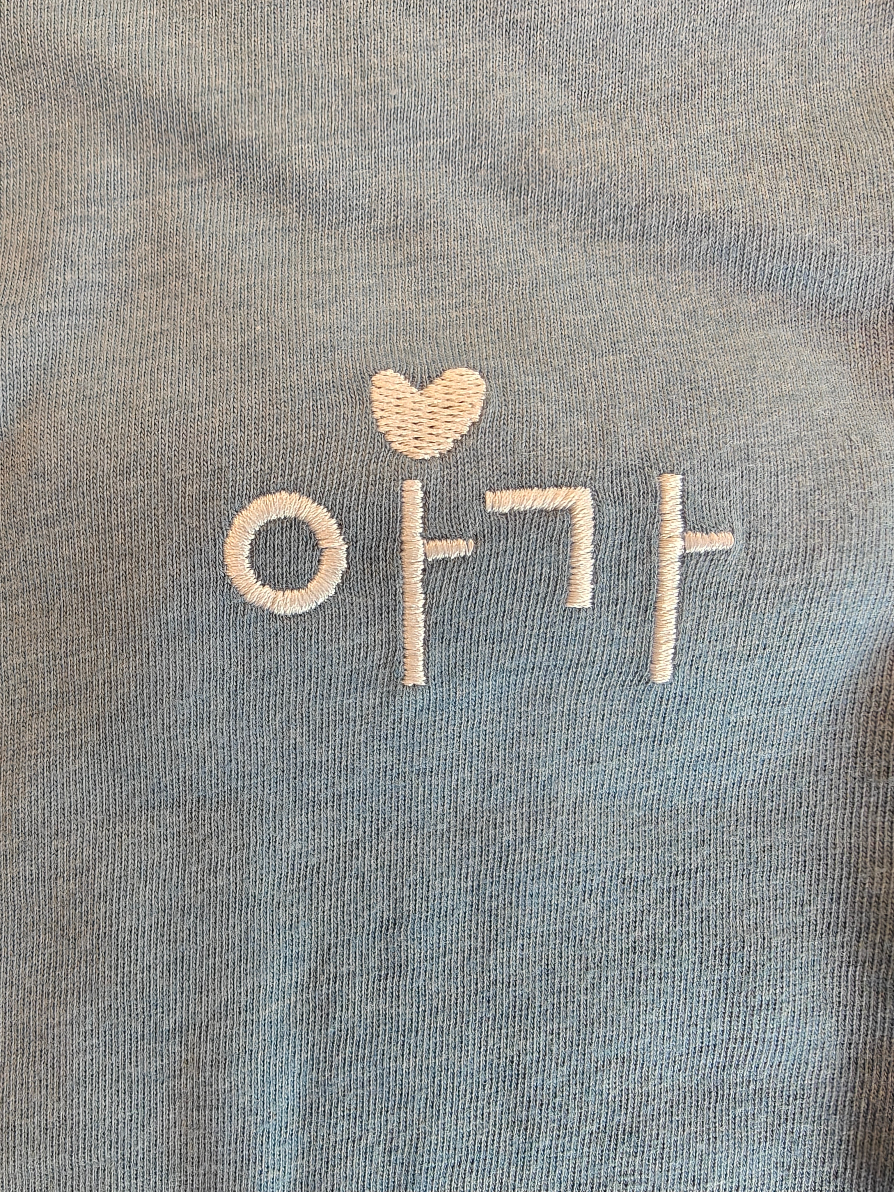 Korean 아가 embroidered Aga (baby/little one) Baby jersey bodysuit