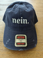 Nein. German embroidered baseball Hat - funny distressed trucker cap for German speakers