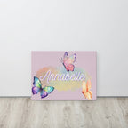 Customizable Butterfly name wall canvas by La Vie Bien