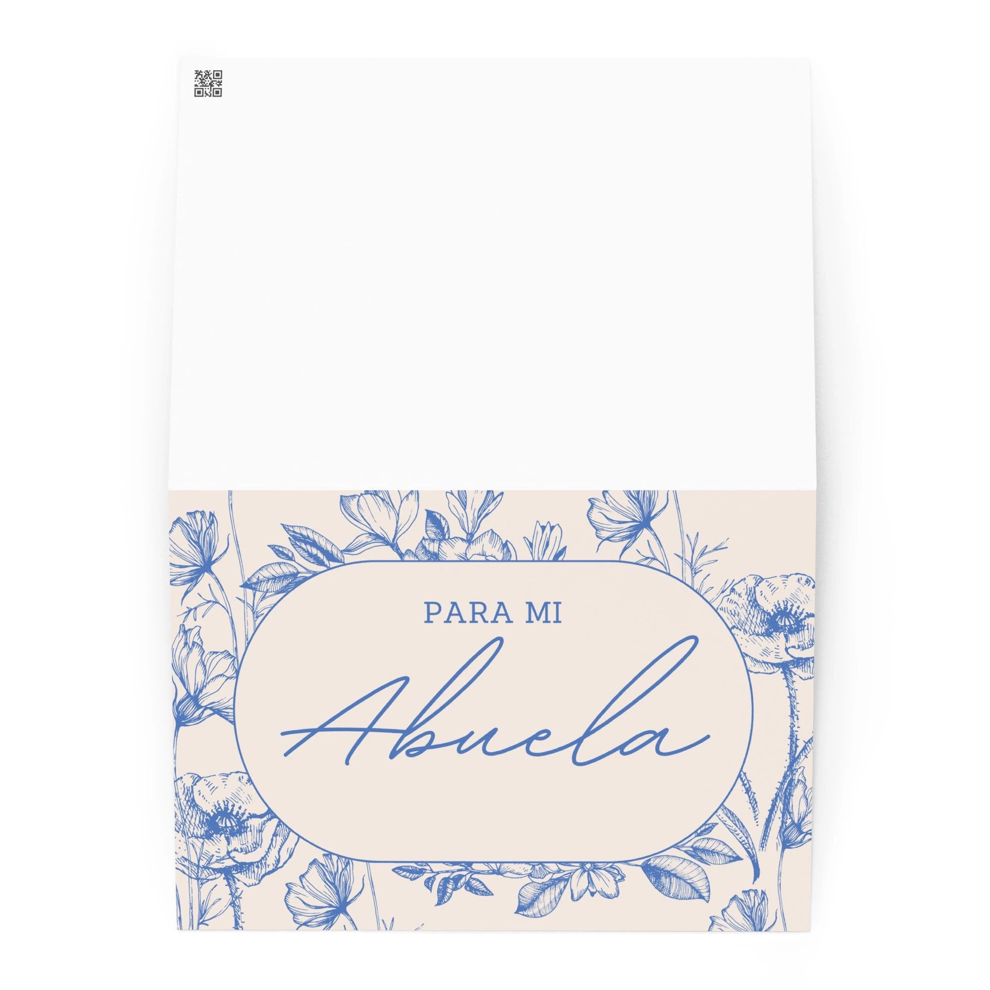 Para mi abuela Spanish Grandma birthday Greeting card, elegant floral design with envelope included by La Vie Bien