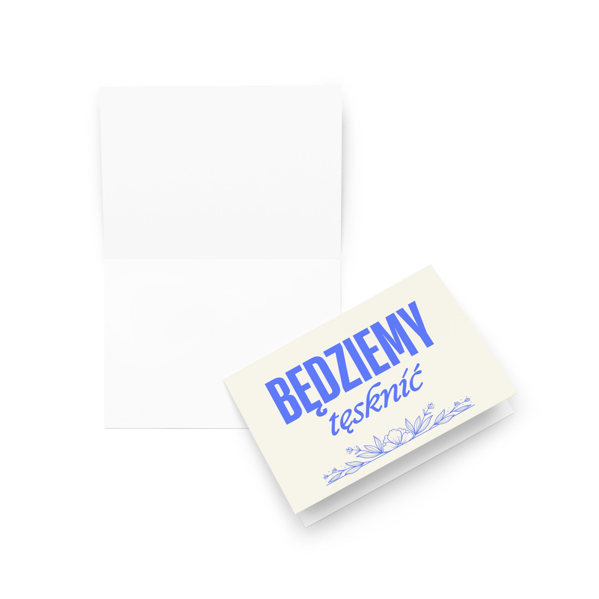 Będziemy tęsknić Greeting card
