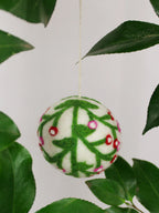 Hand Felted Wool Ball Ornament - Berry Spray by Ash & Rose