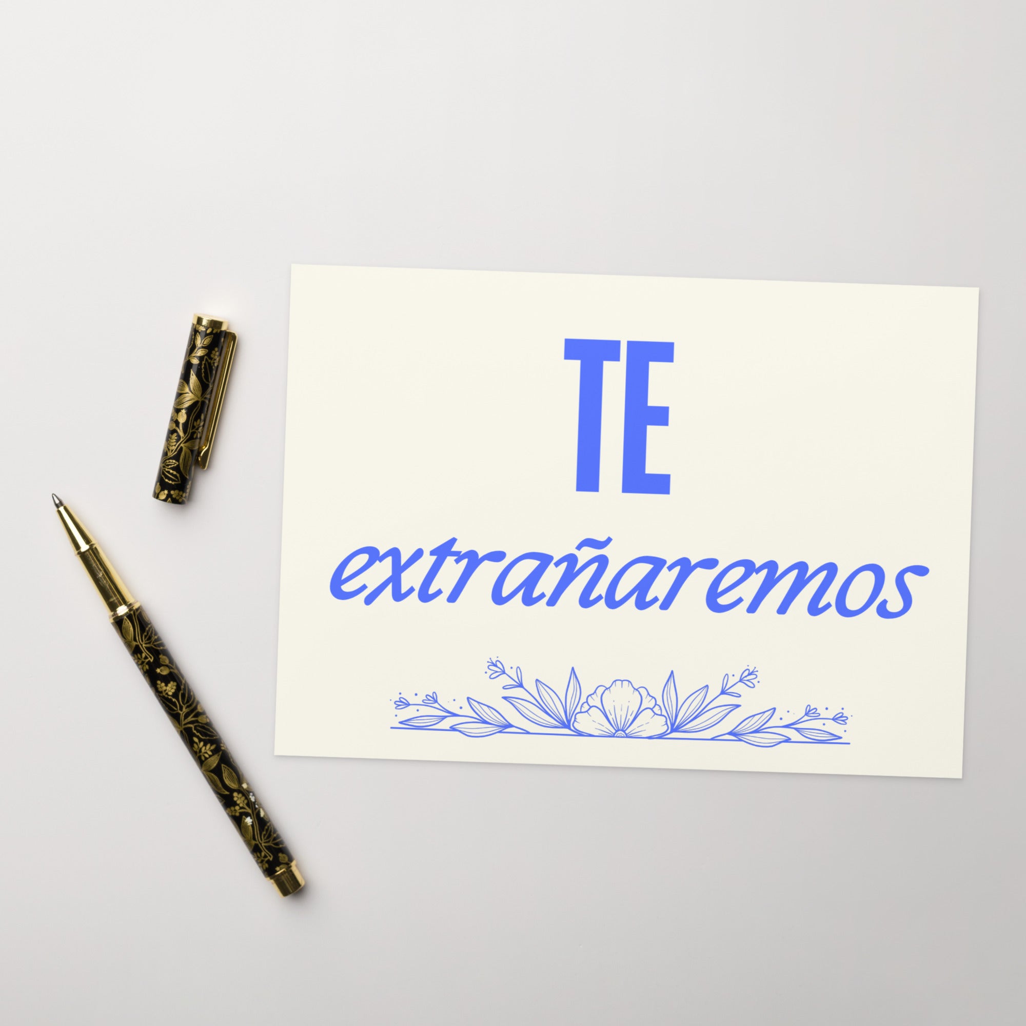 Te extrañaremos Greeting card
