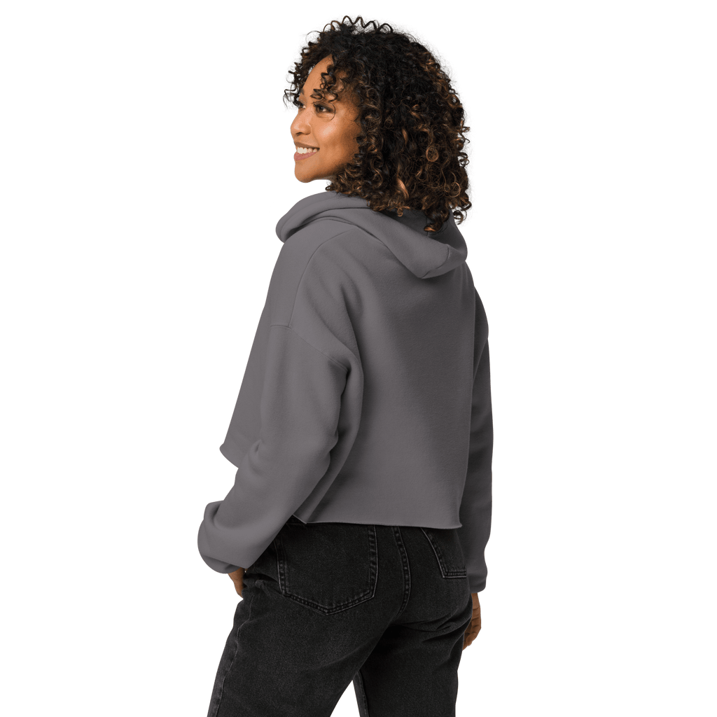 La vida es bella embroidered Crop Hoodie