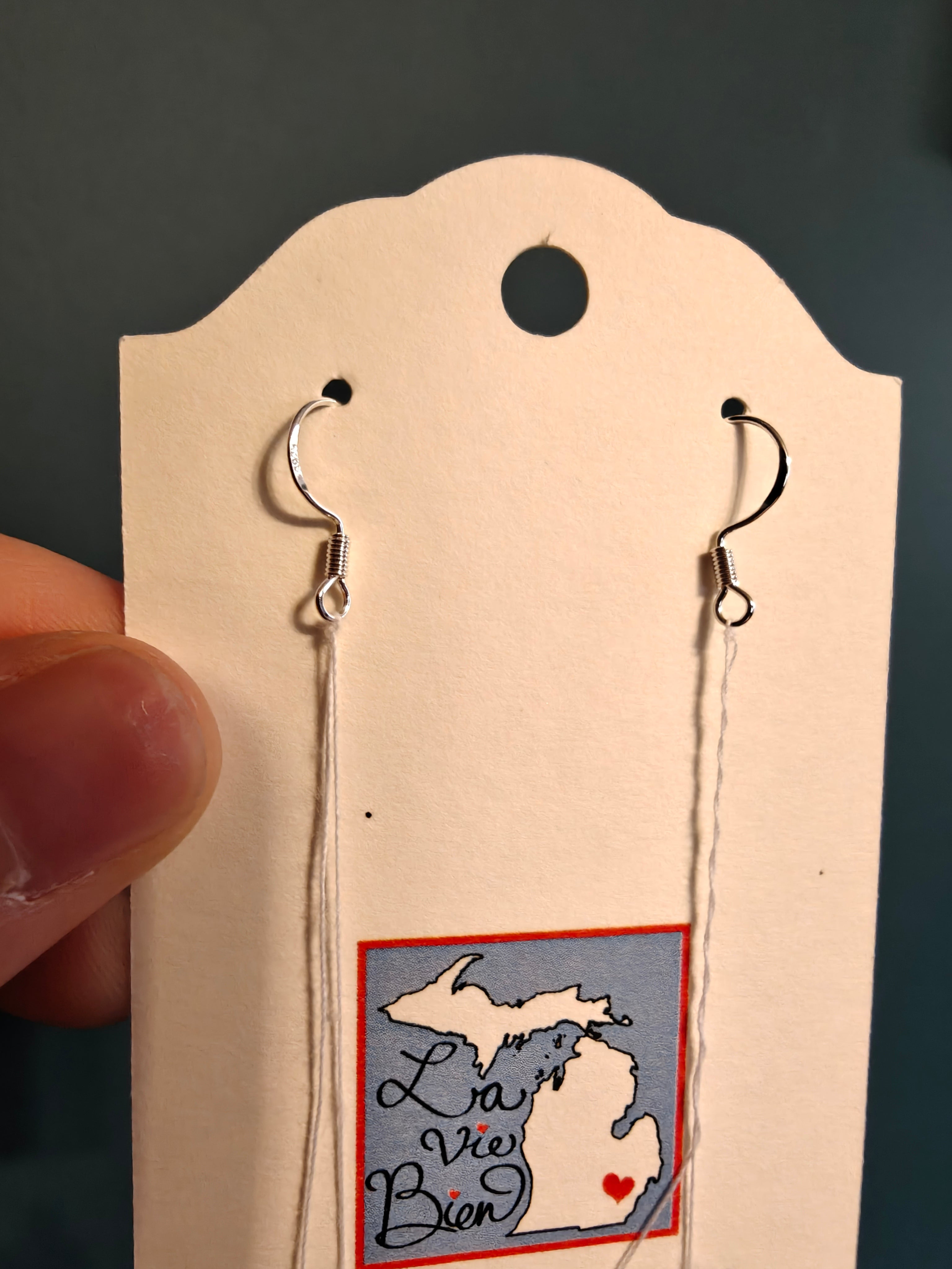 Spiced orange tea bag earrings - handmade with polymer clay