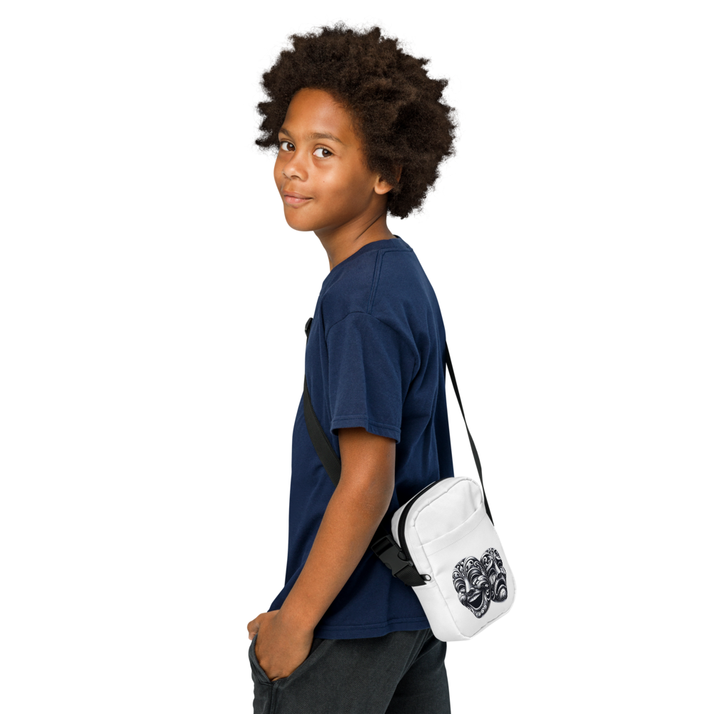 Drama masks crossbody bag
