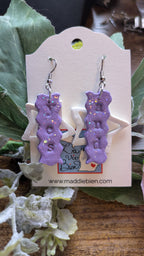 Handmade Sparkly Purple Dangle Earrings: Improv Gift by La Vie Bien