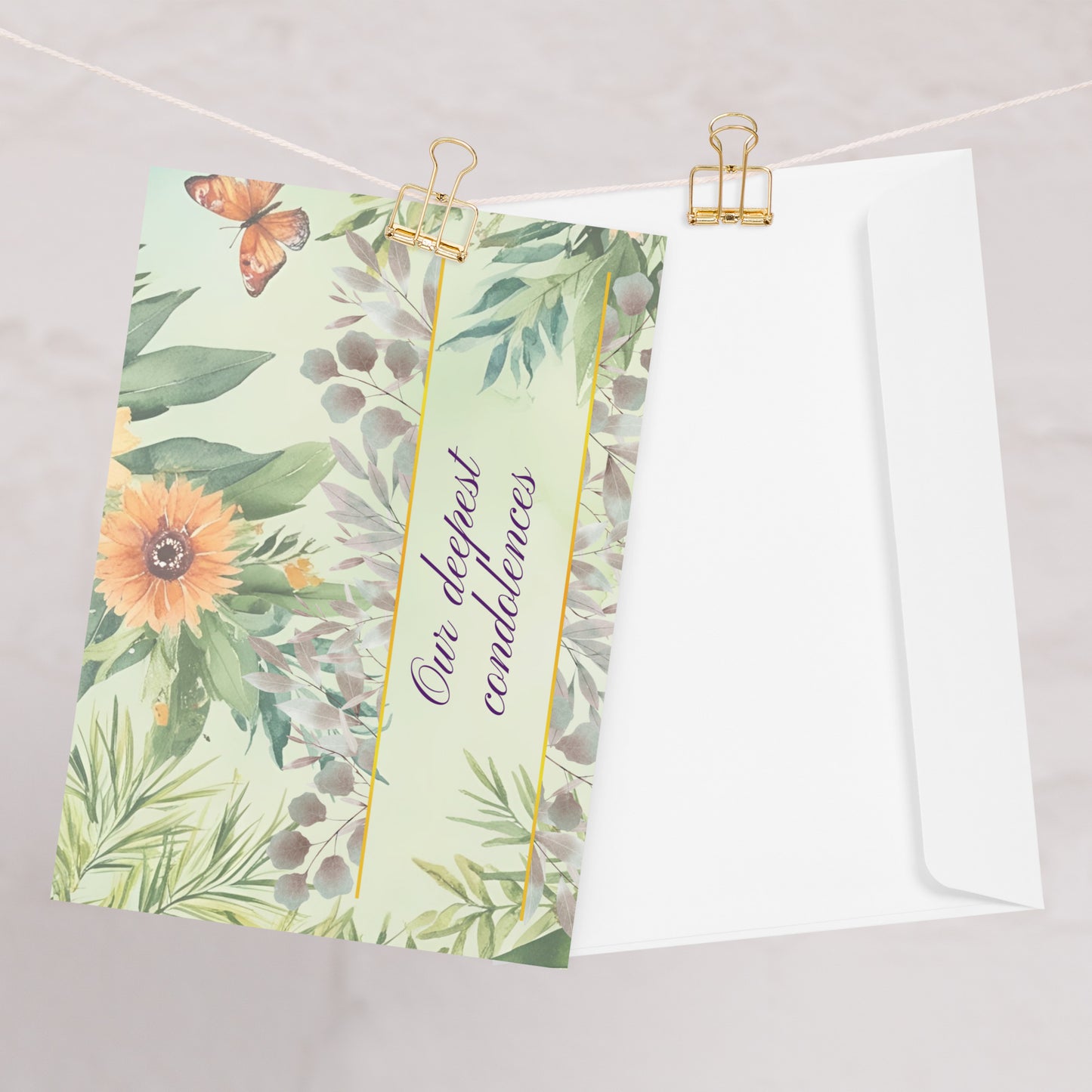 Our deepest condolences Greeting card