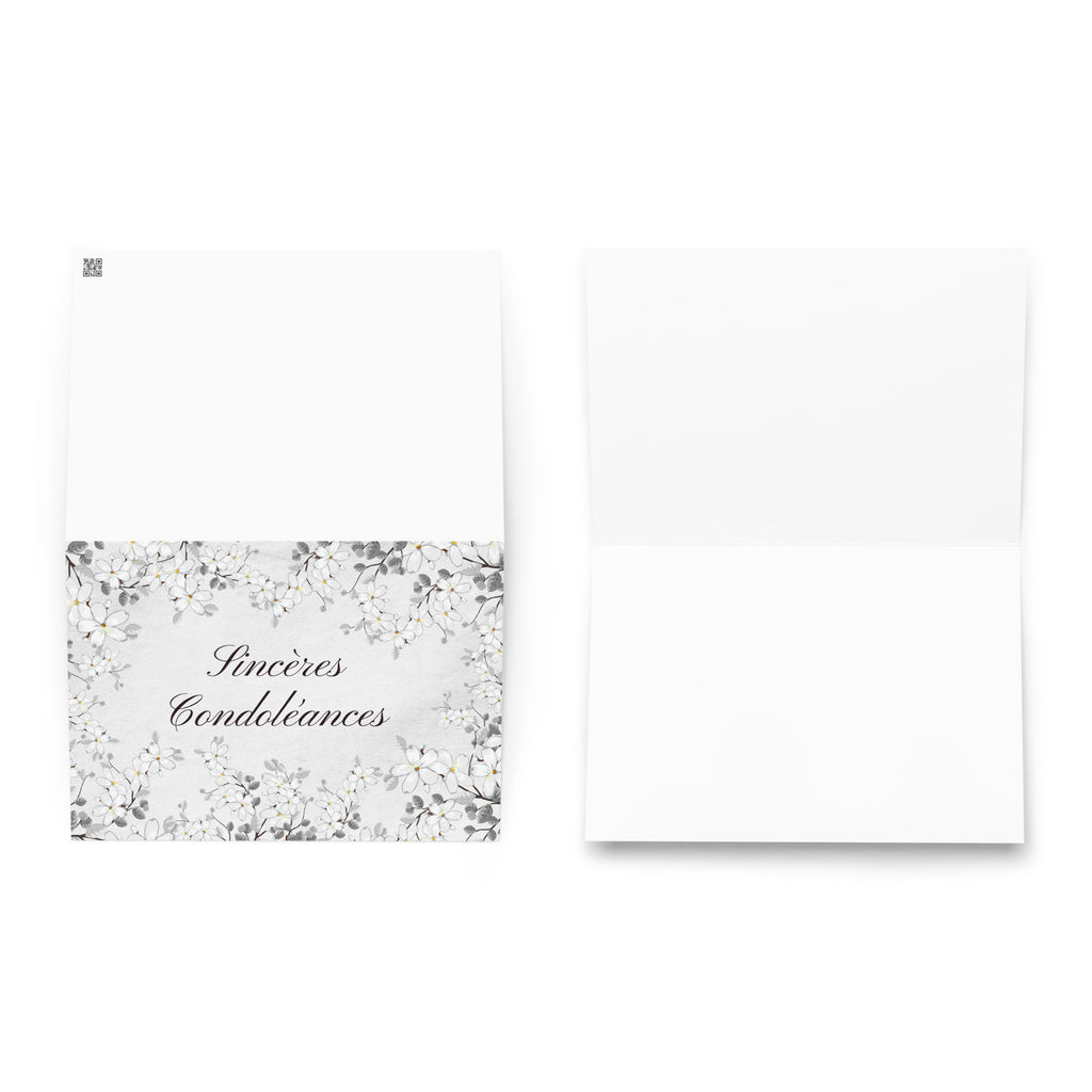 Sincères condoléances sympathy card