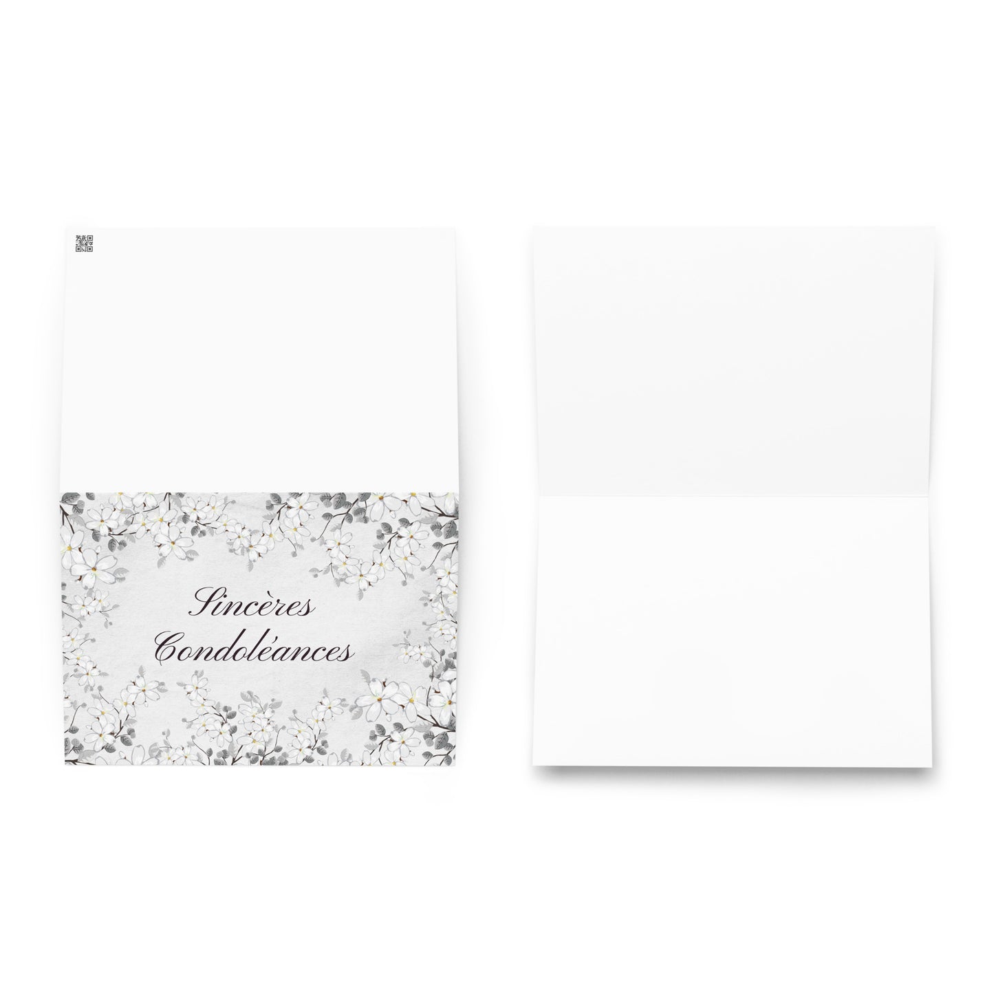 Sincères condoléances sympathy card