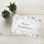 Sincères condoléances sympathy card by La Vie Bien