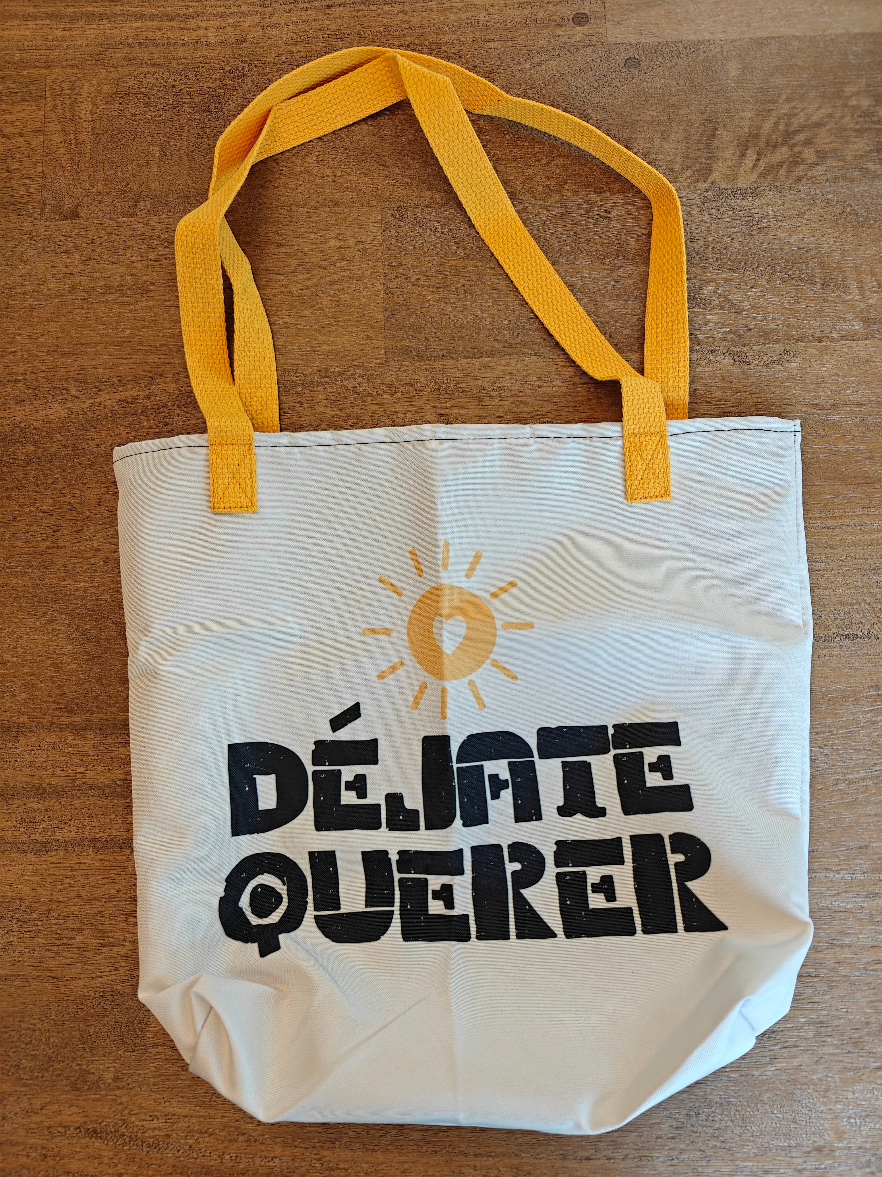Déjate querer (let yourself be loved) Tote bag for Spanish speakers, mental health reminder gifts