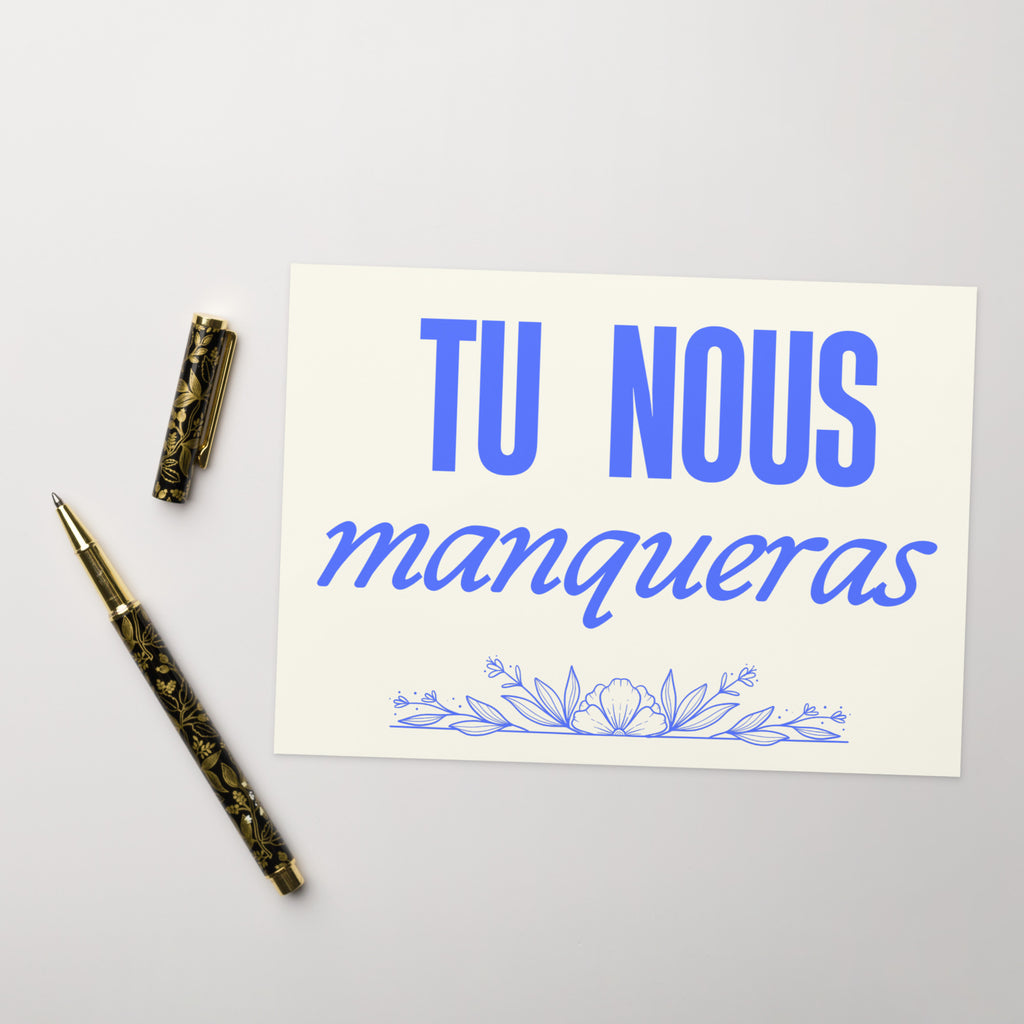 Tu nous manqueras Greeting card