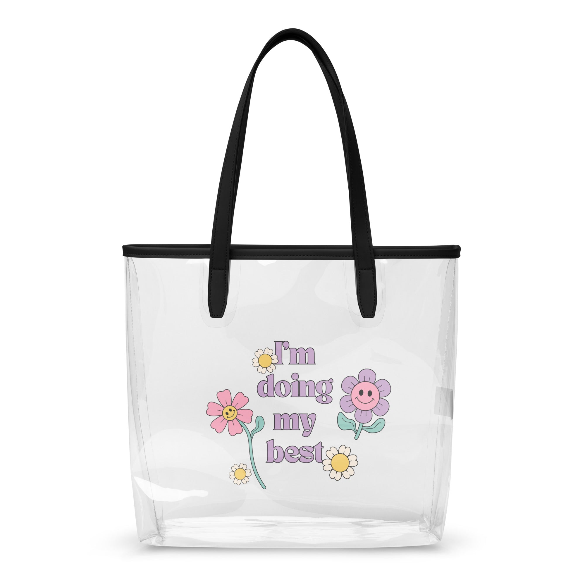 I'm doing my best Clear tote bag