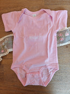 Maluch (little one) Polish embroidered Baby jersey bodysuit, baby shower gift idea