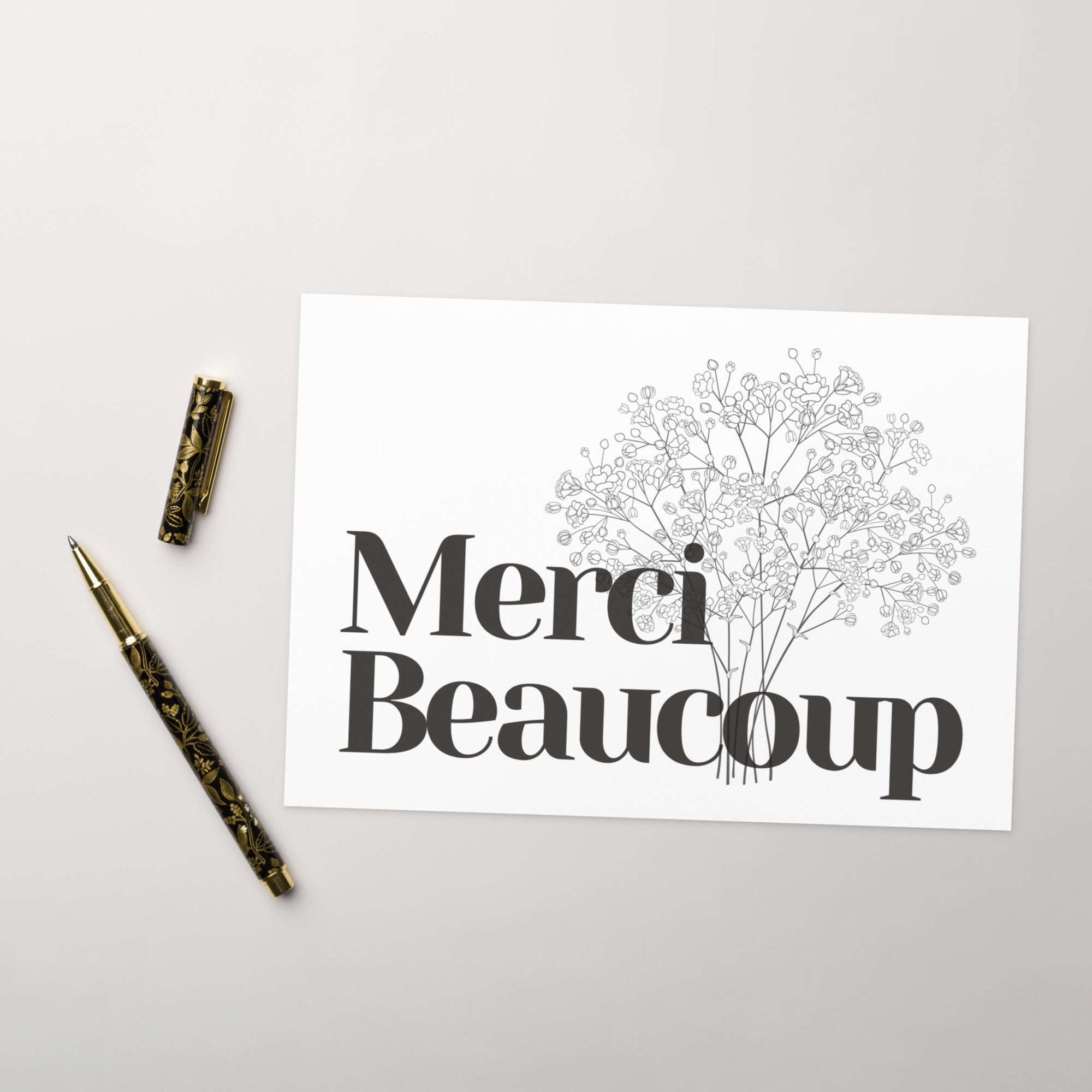 Merci beaucoup Greeting card