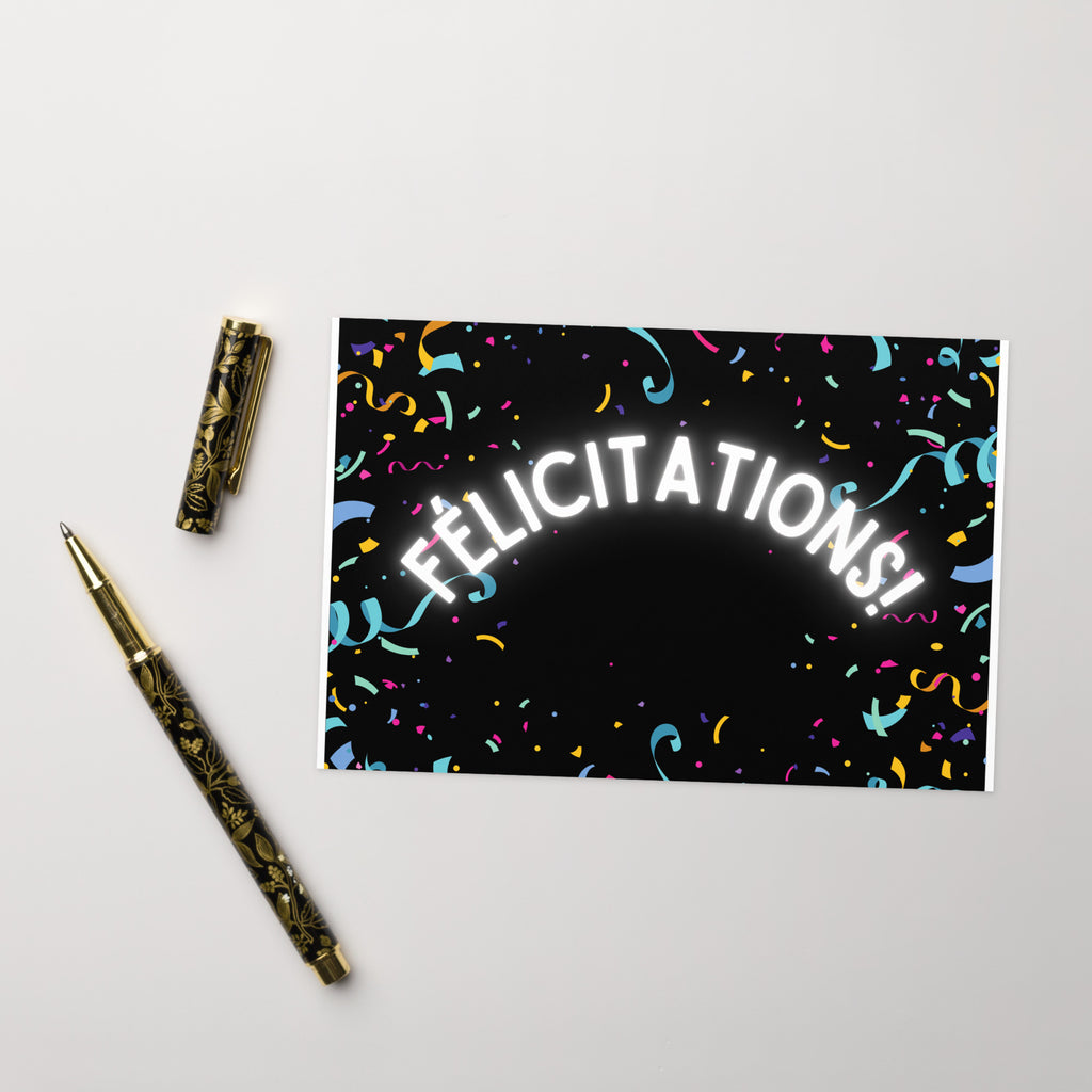 Félicitations confetti Greeting card
