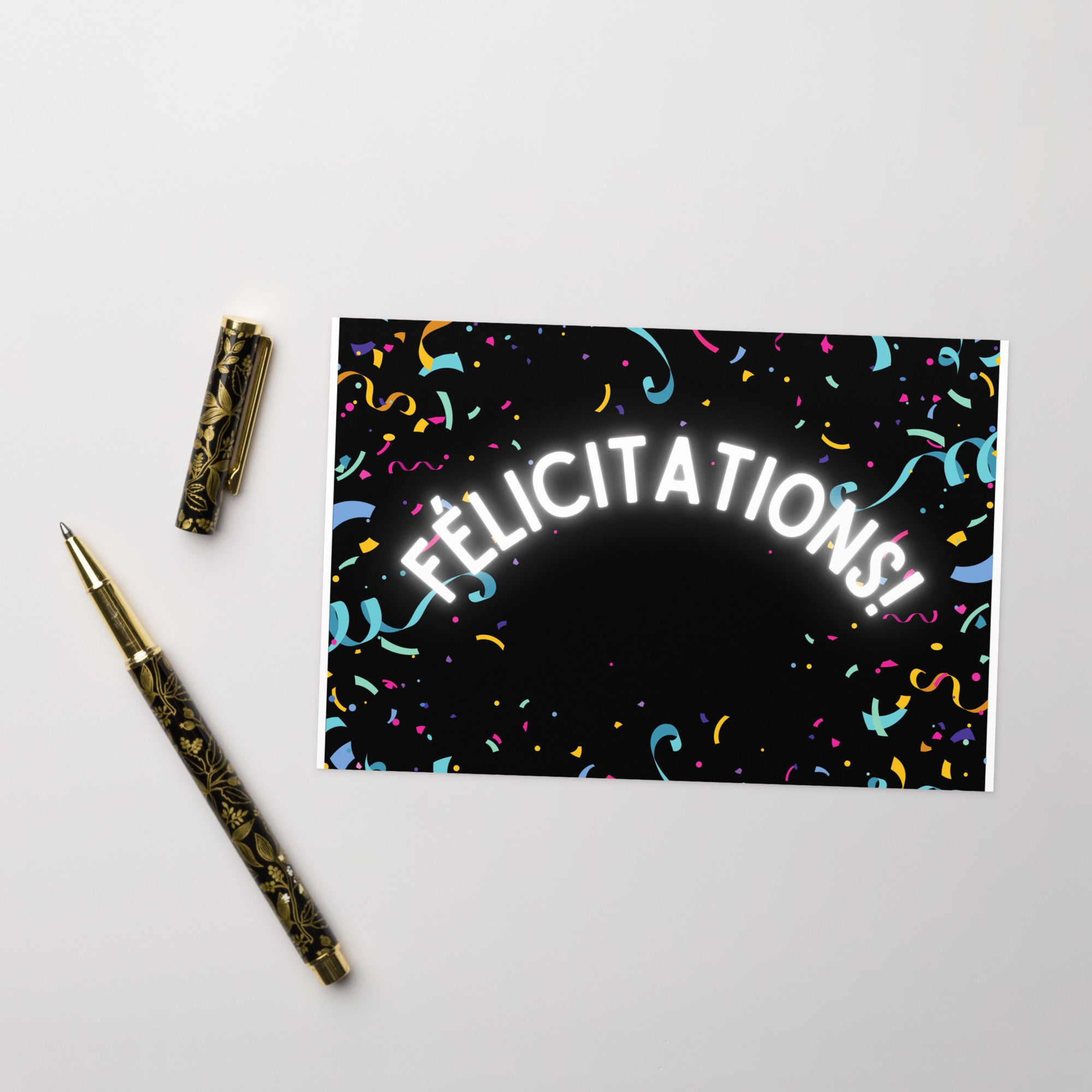Félicitations confetti Greeting card