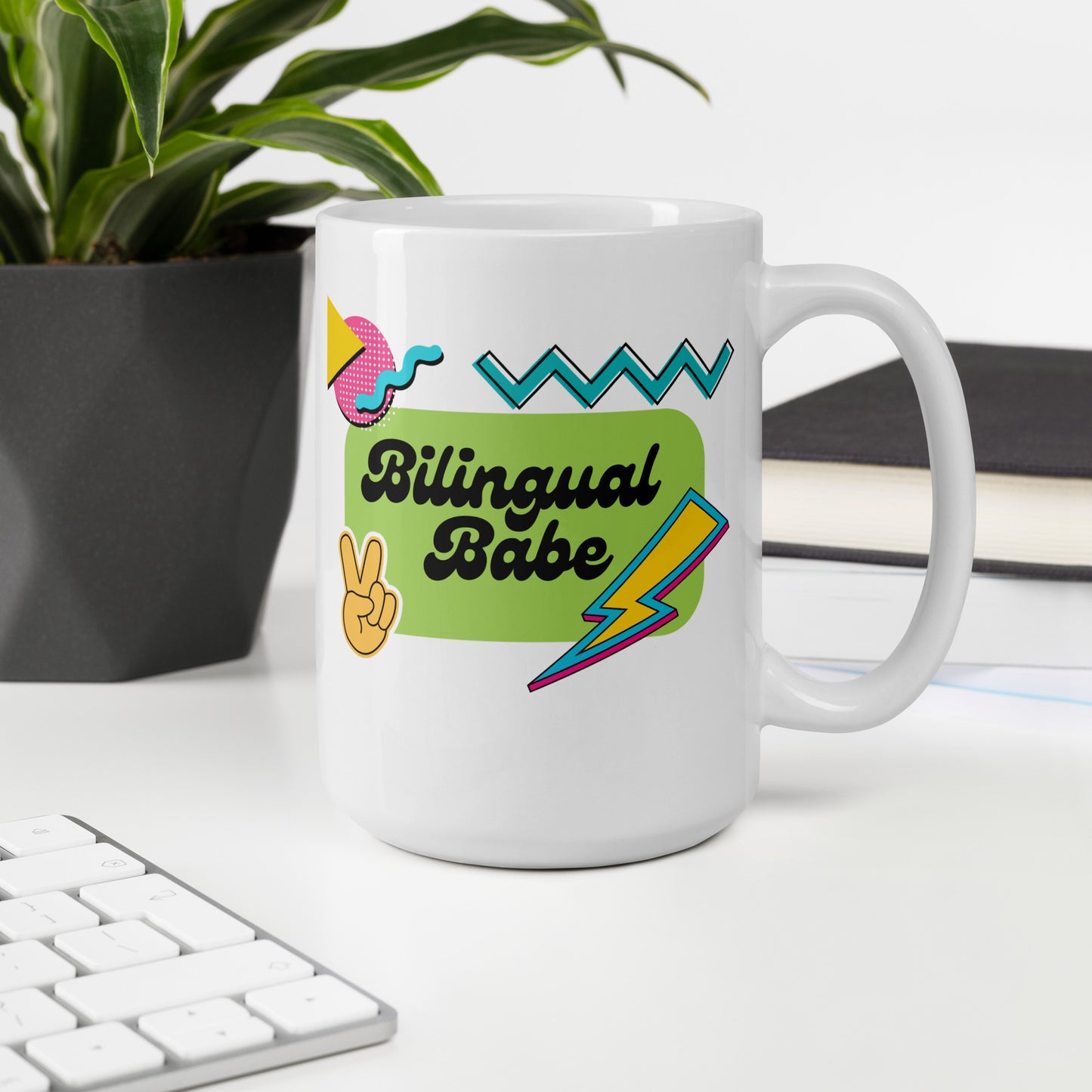 Bilingual Babe glossy mug
