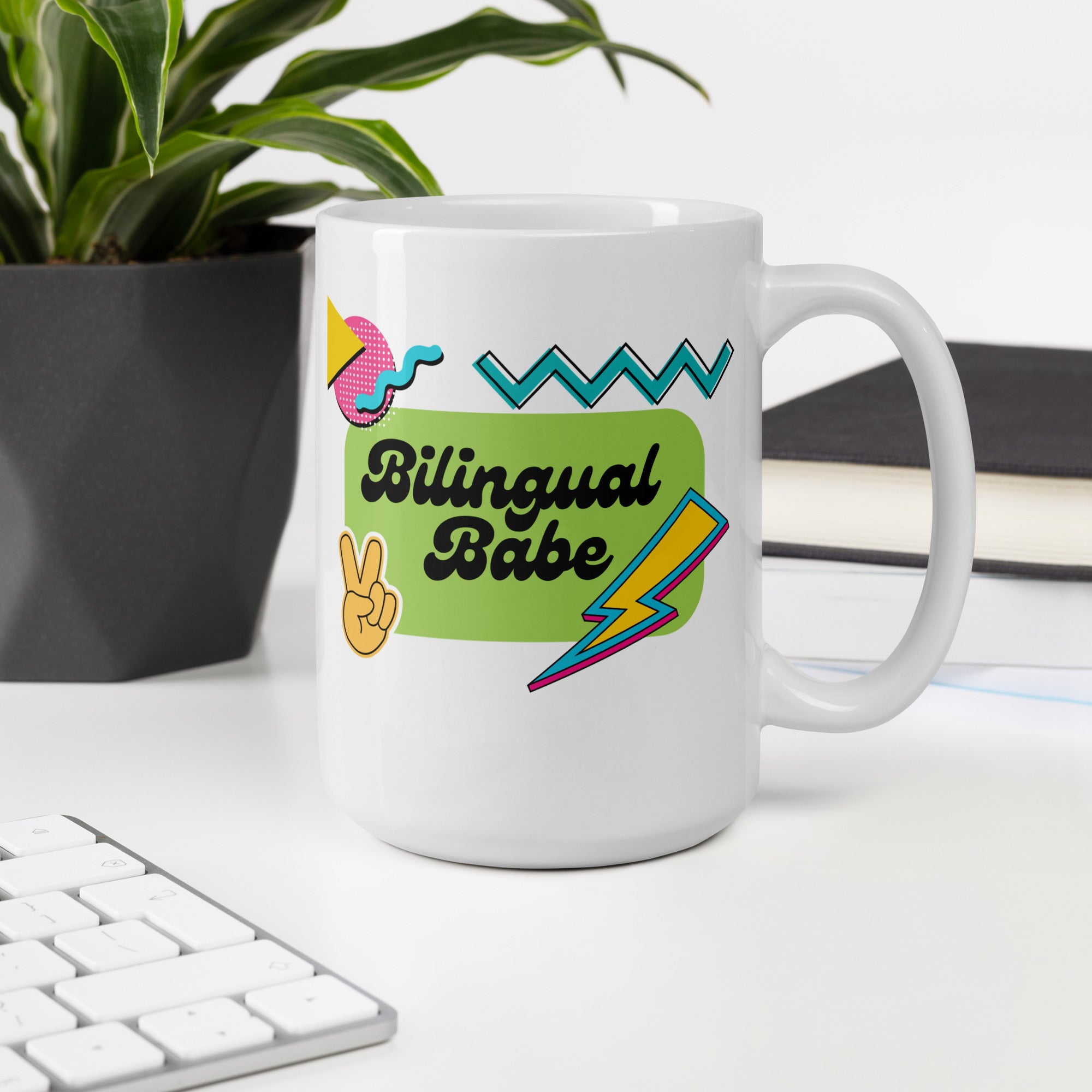 Bilingual Babe glossy mug