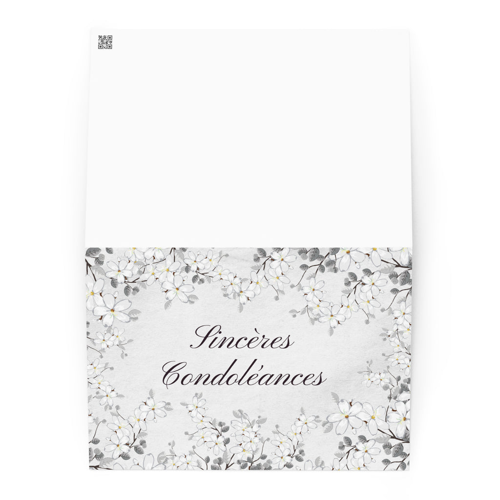 Sincères condoléances sympathy card