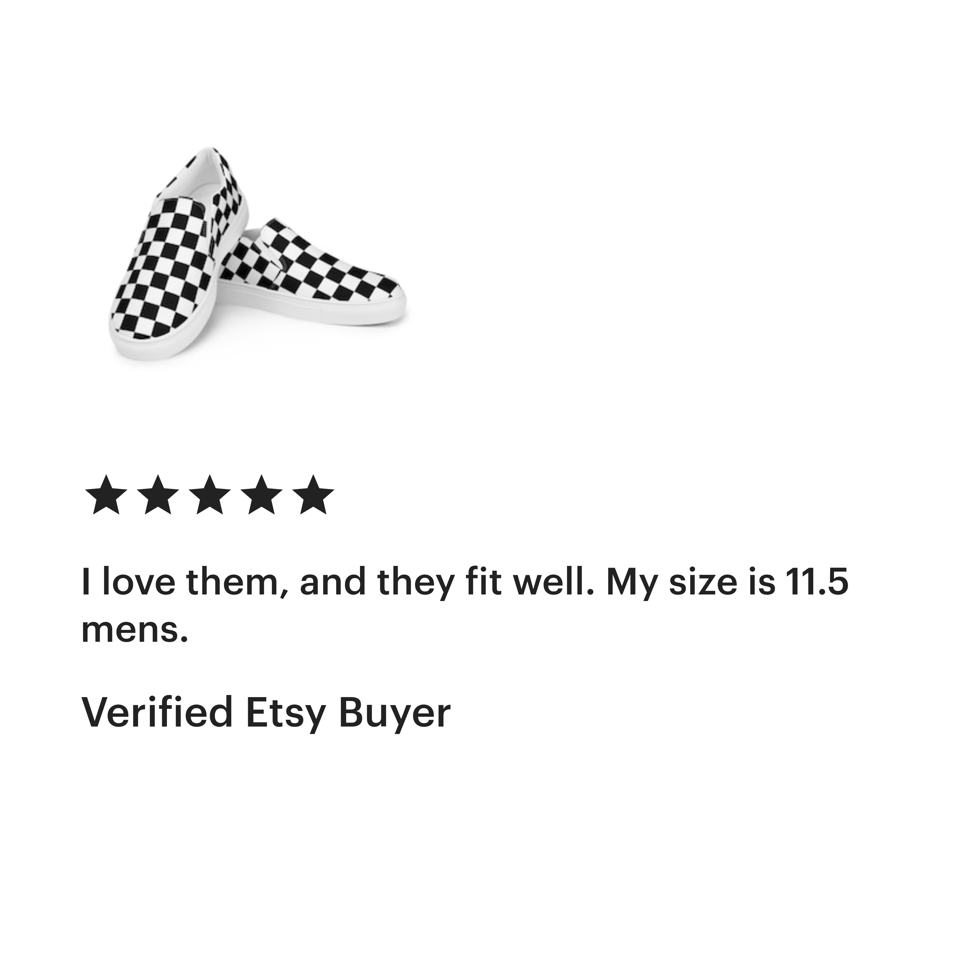Men’s checkered black and white slip-on canvas shoes