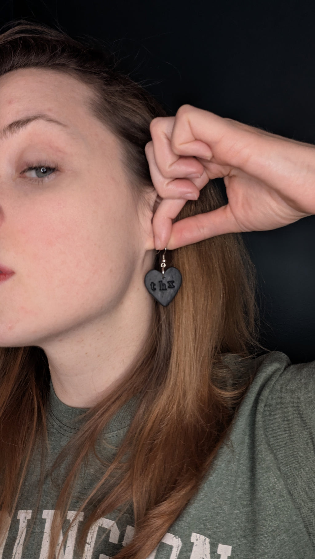No thx polymer clay earrings, for pierced ears