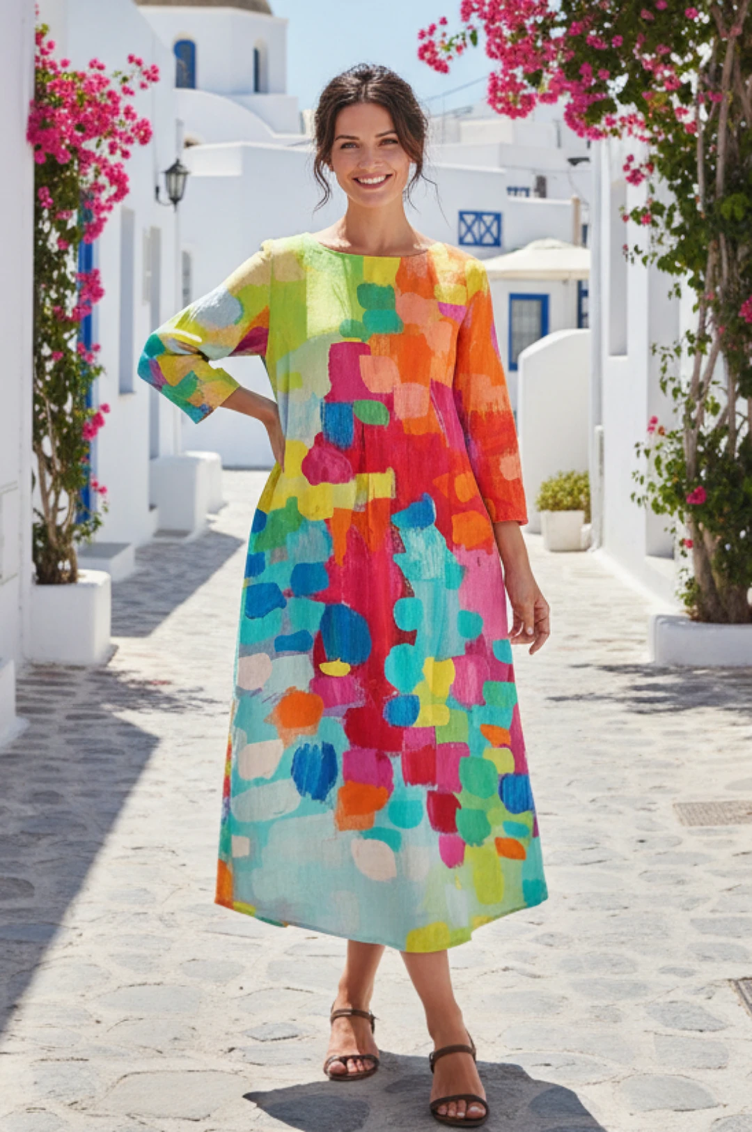 Spring Summer Multi Color Dress by Social Butterfly Collection
